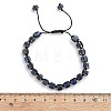 Adjustable Natural Lapis Lazuli and Non-magnetic Synthetic Hematite Braided Bead Bracelets BJEW-Z090-01F-5