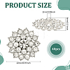 40Pcs Alloy Rhinestone Shank Buttons BUTT-ME0001-28S-2