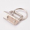 Iron Keychain Clasp Findings IFIN-WH0018-01-3