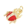 Brass Micro Pave Clear Cubic Zirconia Pendants KK-F938-22B-G01-2