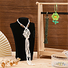 3Pcs 3 Style Cotton Braided Pendant Decorations HJEW-CA0001-40-4