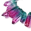 Two Tone Natural Quartz Crystal Beads Strands G-Z131-K01-03-4