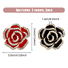 4Pcs 2 Colors Cryatal Rhinestone Flower Brooch Pin JEWB-HY0001-08-2