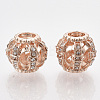 Rose Gold Plated Alloy European Beads MPDL-S067-20-1