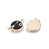Rack Plating Alloy Enamel Pendants ENAM-N070-01E-02G-01-2