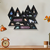 Wooden Triangle Wall Shelf AJEW-WH0410-309-5