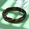 Natural Tiger Eye Bead Stretch Bracelets for Women Men BJEW-C097-02A-2