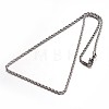 Non-Tarnish 304 Stainless Steel Rope Chains Necklace STAS-L142-04-2