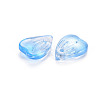 Transparent Spray Painted Glass Charms GLAA-S190-020A-06-3