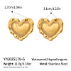 Heart 304 Stainless Steel Stud Earrings AO8083-10-1