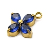 304 Stainless Steel Micro Pave Cubic Zirconia Pendants X-STAS-U042-06G-03-2