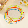 5Pcs Polyester Adjustable String Bracelet Set TN0699-2