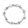 Non-Tarnish 304 Stainless Steel Link Chain Bracelet for Men Women BJEW-Z011-21P-1