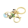 Rack Plating Panda Zinc Alloy Enamel Pendant Keychain KEYC-G064-01A-2