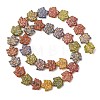 Painted Glass Beads Strands GLAA-B037-13-2
