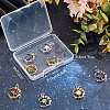 8Pcs 8 Colors Brass Micro Pave Clear Cubic Zirconia Glass Pendants KK-BBC0003-79-7