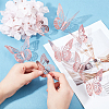 SUPERFINDINGS 4 Set 3D Butterfly Paper Mirror Wall Stickers DIY-FH0002-96-4