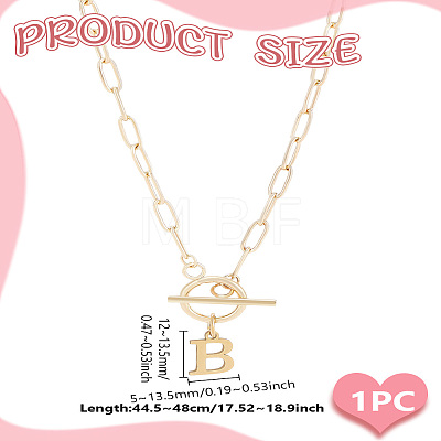 304 Stainless Steel Letter Pendant Necklaces NJEW-LP0001-52B-G-1