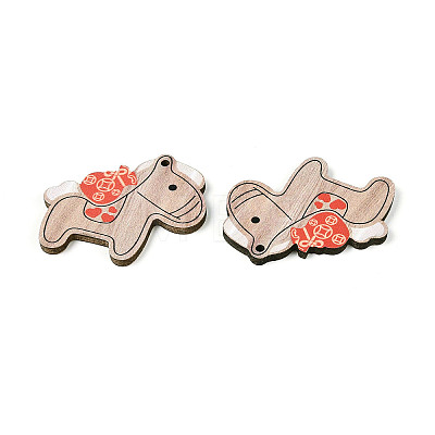 Printed Wooden Pendants WOOD-T033-01C-1