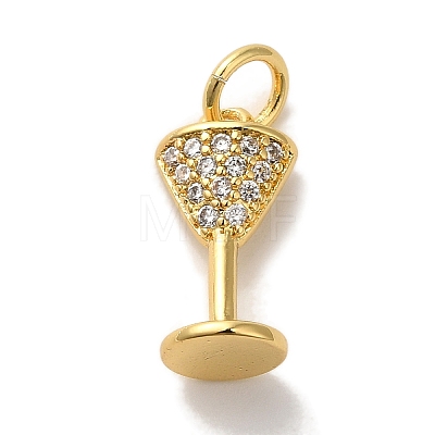 Brass Micro Pave Cubic Pendants X-KK-U027-07G-03-1