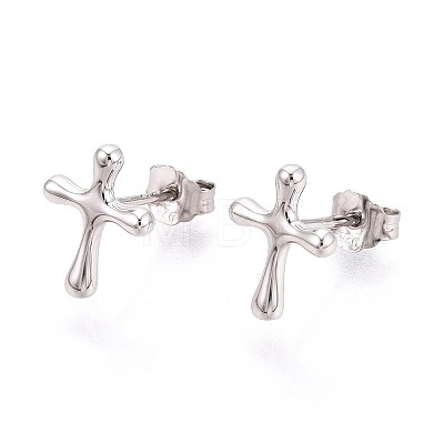925 Sterling Silver Stud Earrings STER-N016-83P-1