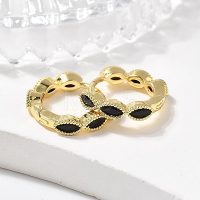 Brass Micro Pave Cubic Zirconia Huggie Hoop Earrings EJEW-K083-34G-A-1