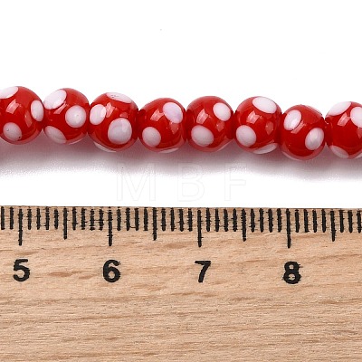 Handmade Lampwork Beads LAMP-D002-6mm-01A-1