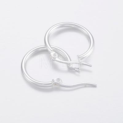 304 Stainless Steel Hoop Earrings EJEW-H327-01C-1