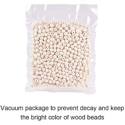 Unfinished Wood Beads WOOD-PH0008-19-1