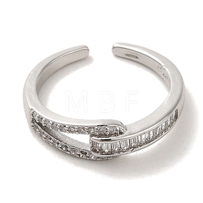 Brass Micro Pave Cubic Zirconia Rings for Women RJEW-E295-12P-1