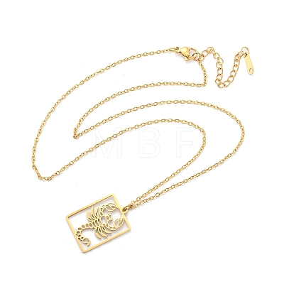 304 Stainless Steel Necklace LS-NJEW-D330-01G-08-1