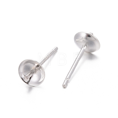 925 Sterling Silver Stud Earring Findings STER-E062-04C-S-1