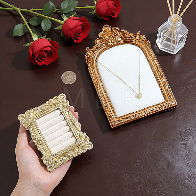 1Pc Arch Shape Resin & Velvet Photo Frame Necklace Display Stands NDIS-NB0001-11-1