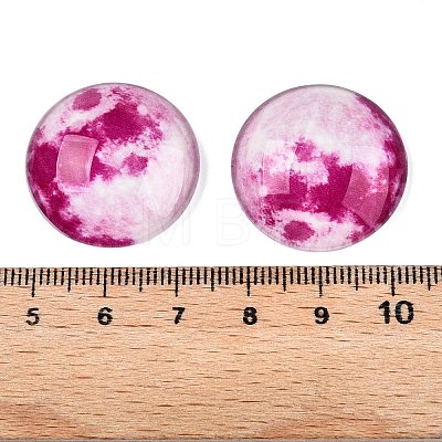 Fluorescent Glass Cabochons GGLA-T004-12G-1