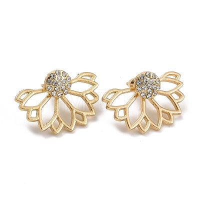 Ring & Flower & Butterfly Stud Earrings EJEW-D277-03G-1