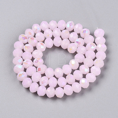 Electroplate Glass Beads Strands EGLA-A044-J8mm-L02-1