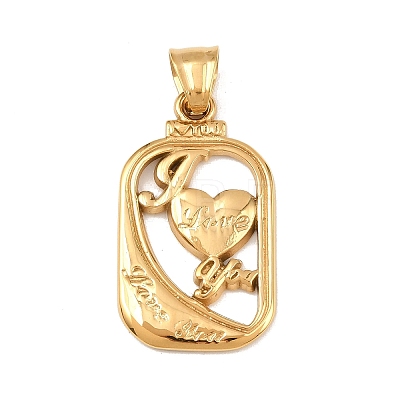 304 Stainless Steel Pendants Ion Plating(IP) LS-STAS-K316-05G-1