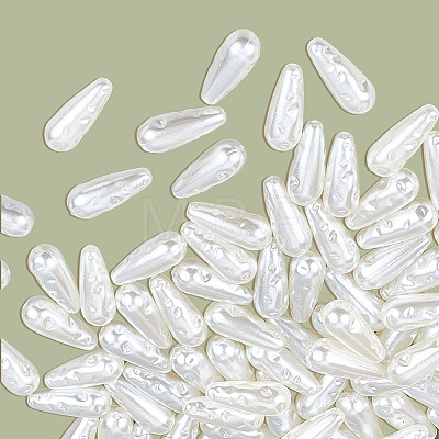 100Pcs ABS Plastic Imitation Pearl Beads OACR-LT0001-06-1