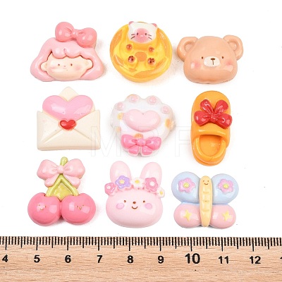 Opaque Resin Cabochons RESI-L051-04-1