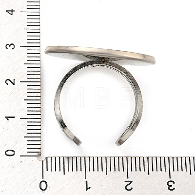 304 Stainless Steel Open Cuff Findings STAS-R123-02F-P-1