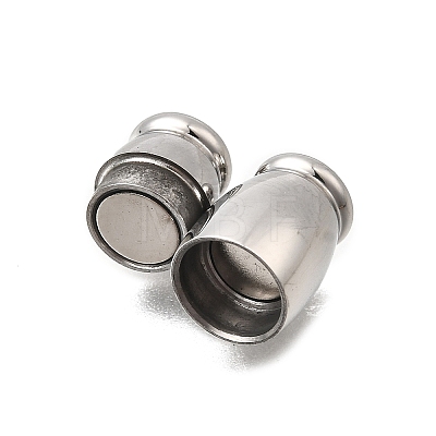 Barrel 304 Stainless Steel Magnetic Clasps STAS-D382-03A-P-1