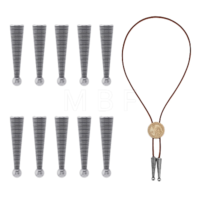 10Pcs Alloy Cord Ends FIND-FH0009-40AS-1