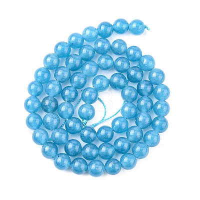 Natural White Jade Beads Strands X-G-G051-R1-6mm-1