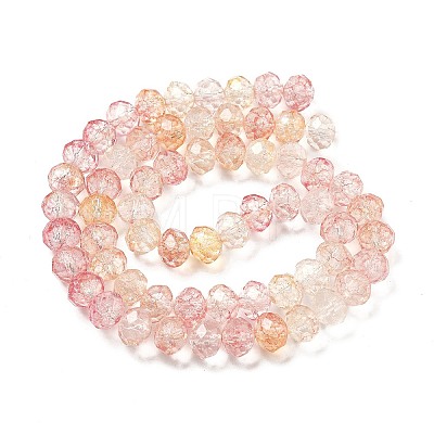 Transparent Crackle Glass Beads Strands CCG-L050-01A-05-1