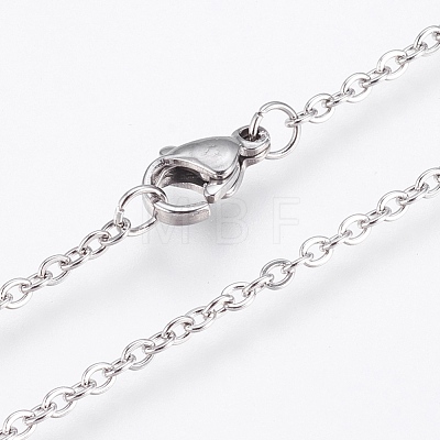 304 Stainless Steel Pendant  Necklaces NJEW-P224-08P-1