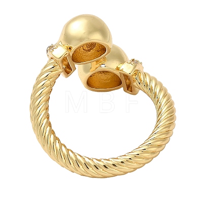 Brass Open Cuff Rings RJEW-Q778-54G-1