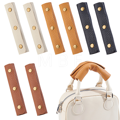 8Pcs 4 Colors Detachable PU Imitation Leather Bag Handle Wrap PURS-BBC0001-09-1