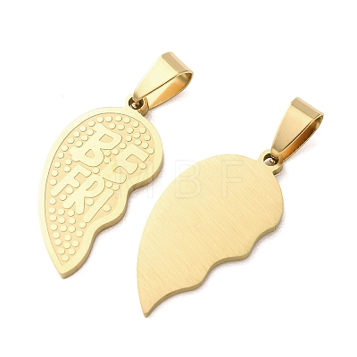 201 Stainless Steel Split Pendants STAS-F368-05G-1