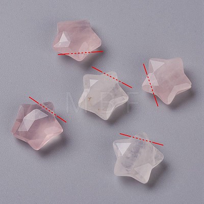 Natural Rose Quartz Charms X-G-H241-04J-1