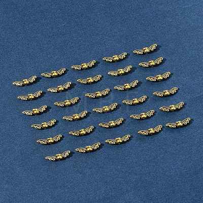 100Pcs Tibetan Style Alloy Fairy Wing Beads TIBEB-FS0001-14-1